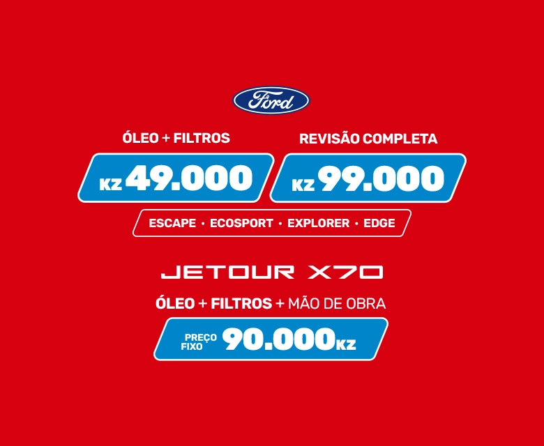 Pacotes de manutenção desde Kz 49.000 